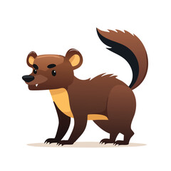 Obraz premium Wolverine Streamlined Vector Art with Flat Colors and Sharp Linework