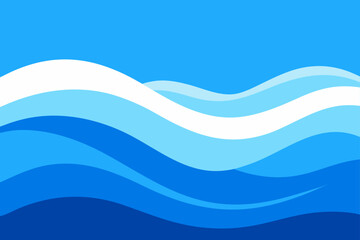 Abstract background of flowing blue and white waves creating a sense of movement and calm