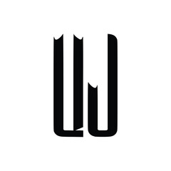UJ monogram logo design letter text name symbol monochrome logotype alphabet character simple logo