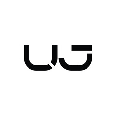 UJ monogram logo design letter text name symbol monochrome logotype alphabet character simple logo