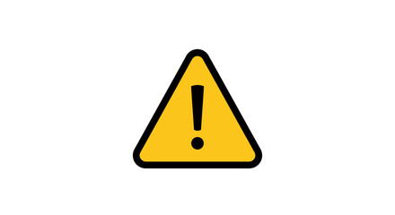 Yellow Warning Triangle with Black Exclamation Mark.