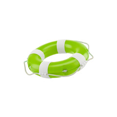 Life ring, green, medium - Transparent Background