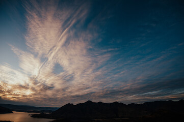 Sunrise in Rocky Mountain Summit, Wanaka, New Zealand