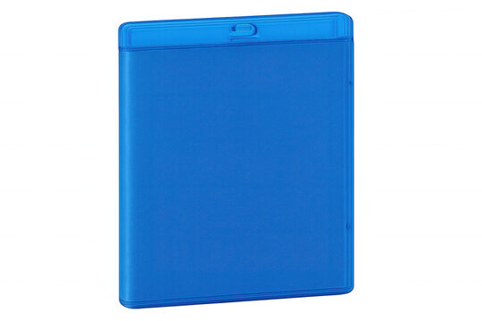 Empty blue-ray case isolated on transparent background, ideal for showcasing your designs and creating custom mockups