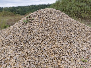 stones in an old gravel quarry