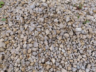 stones in an old gravel quarry