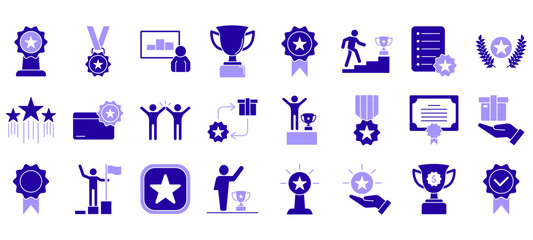 Set of reward Icons or symbols Vector fully editable file.