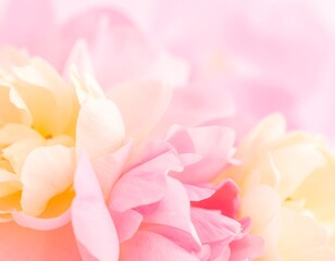 Fototapeta premium Delicate pastel flowers close-up