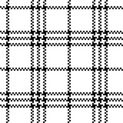Black and white Tartan seamless pattern