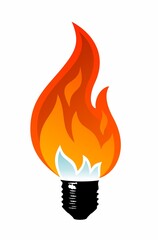 Symbol of a lamp with a flame.
