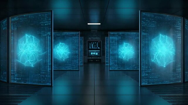 futuristic data center digital information technology concept - Powered by Adobe