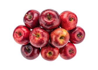 A vibrant and appealing pile of freshly picked, shiny red apples