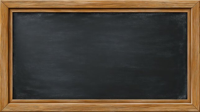 Blank Chalkboard with Wooden Frame for Creative Writing and Drawing