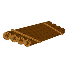 Raft Float Illustration