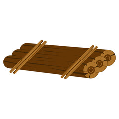 Raft Float Illustration