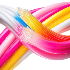 Vibrant Abstract Colorful Wavy Lines with Light Effects on a Dark Background for Modern Design Concepts
