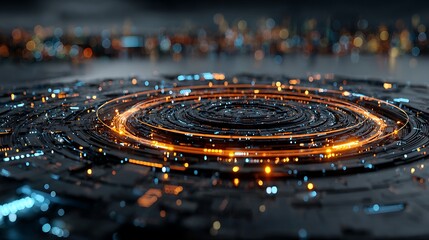 Futuristic Circular Technology Interface