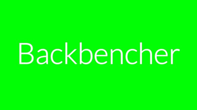 Backbencher text green screen animated video