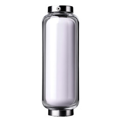 Elegant and Modern Glass Container with Metal Lid and White Interior for Stylish Home or Office Decoration