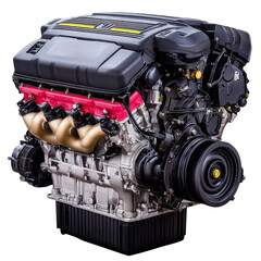 High-Performance Engine with Turbocharger and Advanced Cooling System for Modern Automotive Applications