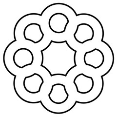 vector illustration of a circle of people