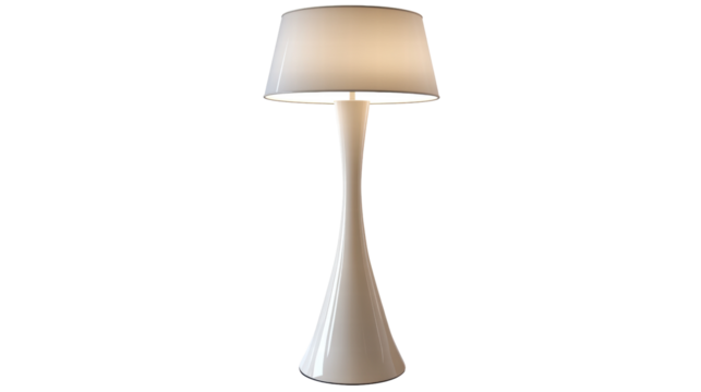 White Conical Table Lamp With Modern Minimalist Design