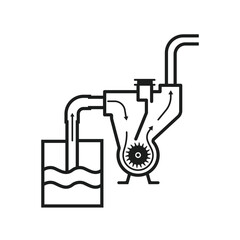 water pump works vector illustration element design