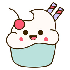 Cute Cupcake Sticker