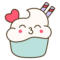 Cute Cupcake Sticker