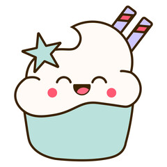 Cute Cupcake Sticker