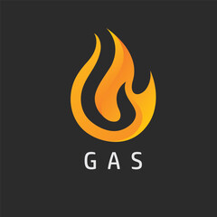 G letter fire logo icon vector element design template for oil and gas world logo