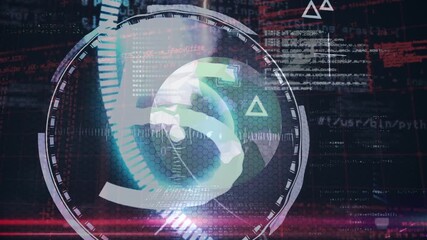 Animation of data processing over countdown - Powered by Adobe