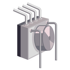 car Anti-lock Braking System pump  vector illustration element design template