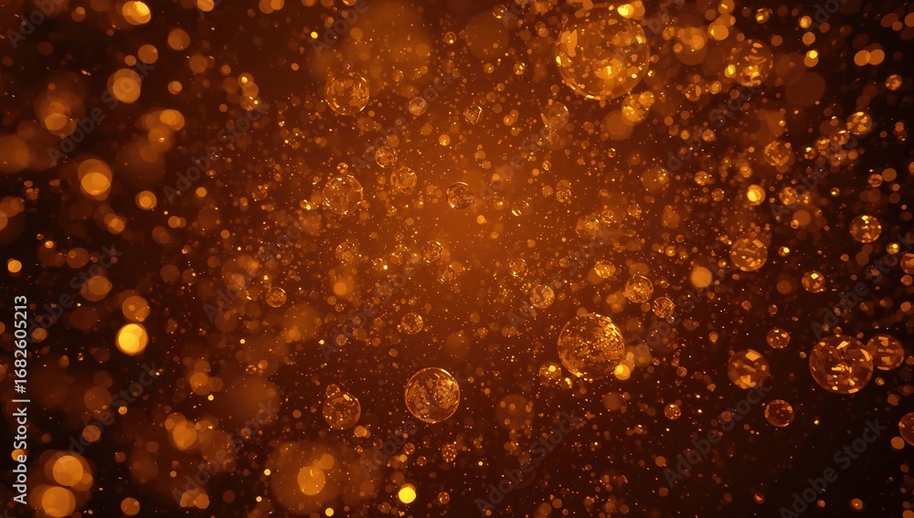 Poster abstract background with shimmering golden particles creating a dreamy atmosphere