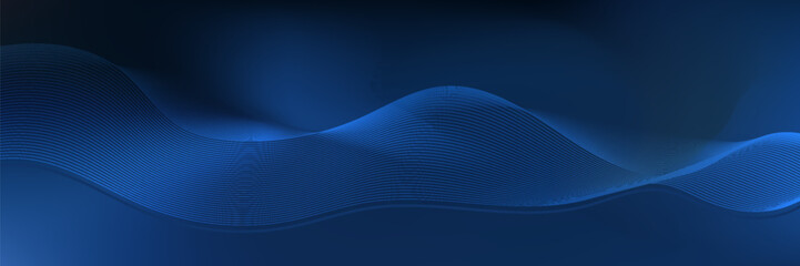 Abstract blue gold line dynamic luxury curve smooth design modern premium elegant background. suit for banners