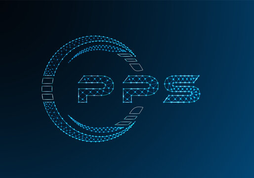PPS low poly letter logo vector design. PPS lower poly logo design. Low poly logo.