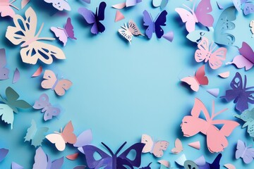 Butterflies frame backgrounds pattern nature.