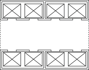 Elevator Layout, Lift Plan with Editable Stroke, Architecture, Floor Plan, Symbol, Blueprint, illustration © Hasan