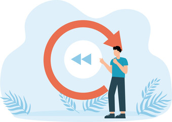 Repetition of learned information. Learning method for better memorization and summary repeating and educational process, review knowledge for success concept
