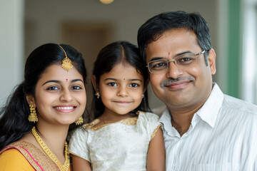 Fototapeta premium Happy Indian Family Portrait
