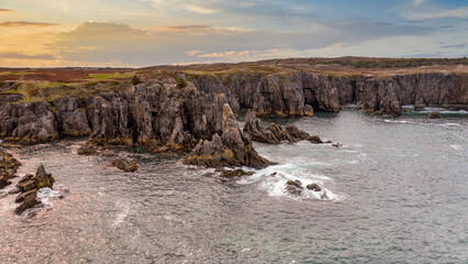 The Rocky coastline of Spillars Cove Bonavista Newfoundland Canada.