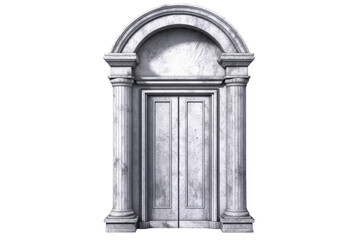 Obraz premium White Stone Archway Entrance With Columns