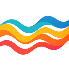 set of colorful wave