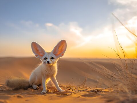 El Zorro del Desierto al Atardecer