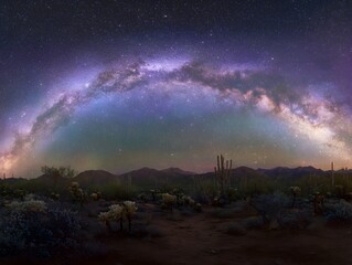 Naklejka premium Sinfonía Estelar del Desierto