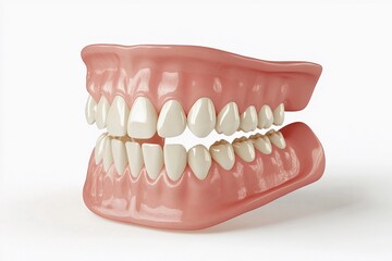 Obraz premium Dental implant positioned securely in the jaw surrounded by natural teeth demonstrating effective oral restoration