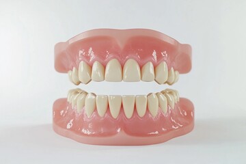 Obraz premium Dental implant positioned securely in the jaw surrounded by natural teeth demonstrating effective oral restoration