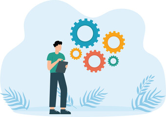 Time and money backlash in a businessman head 
