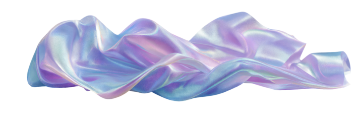 Flowing iridescent fabric