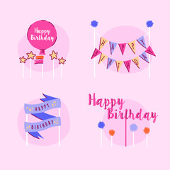 Cartoon cake topper collection